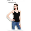 Summer New Women Sexy V-Neck Halter Vest Bottoming Slim Short Ultra-Breathable Hemp Fabric Top Vest Factory